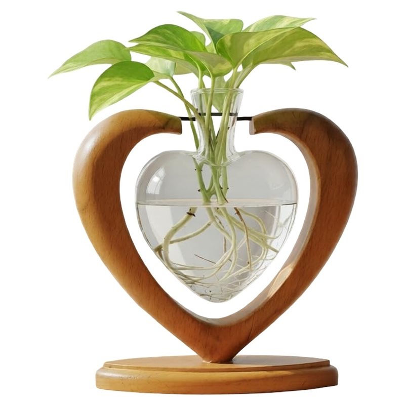 Propagation Station Vase - محطة تكاثر النباتات IALJ، حامل خشبي